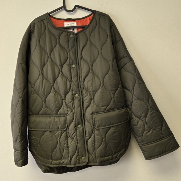 Offline By Aerie Quilted Bomber Jacket Green XL - Picture 1 of 9